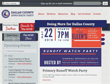 Tablet Screenshot of dallasdemocrats.org